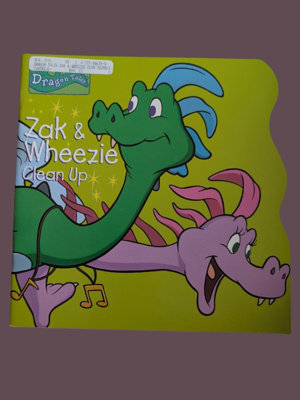 5/$20 Vintage Y2K Dragon Tales: Zak & Wheezie Clean Up Softcover Storybook